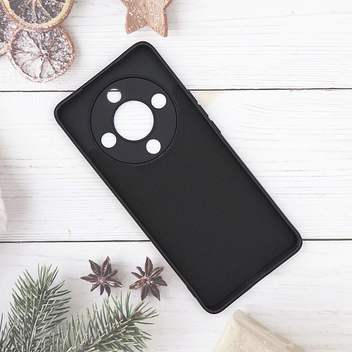Чехол силиконовый для Honor X9A, с микрофиброй внутри, с защитой камеры, X-CASE, черный