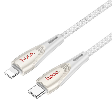 Кабель Lightning to Type-C (PD), HOCO, U133, 1.2м, серый