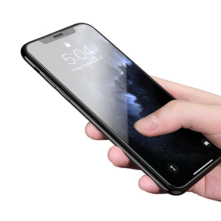 Защитное стекло на iPhone XS Max/11 Pro Max (G10) HOCO, Full screen HD anti-static tempered glass, черное