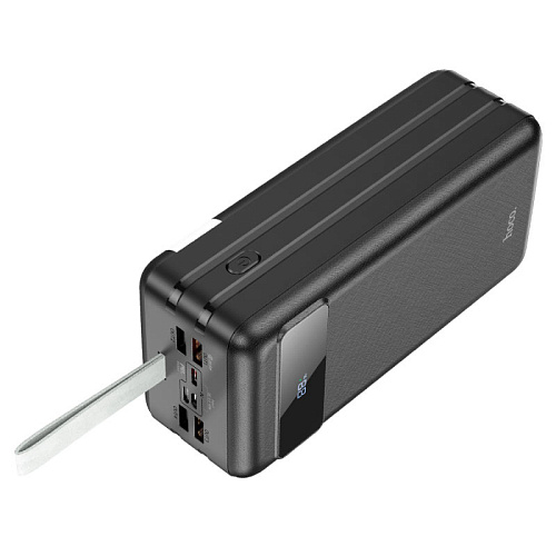 Универсальный Доп. Аккумулятор 60000mAh, J86B, HOCO, выход 2 USB +1 PD (20W), вход Micro/Type-C, с дисплеем, черный