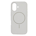 Чехол-накладка для iPhone 16, Silicon Case, магнитный (MagSafe), без лого, X-CASE, белый