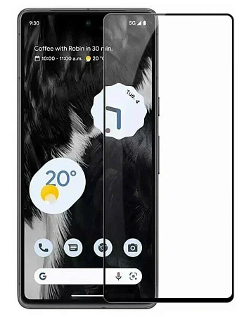 Защитное стекло на Google Pixel 7, черное, X-CASE