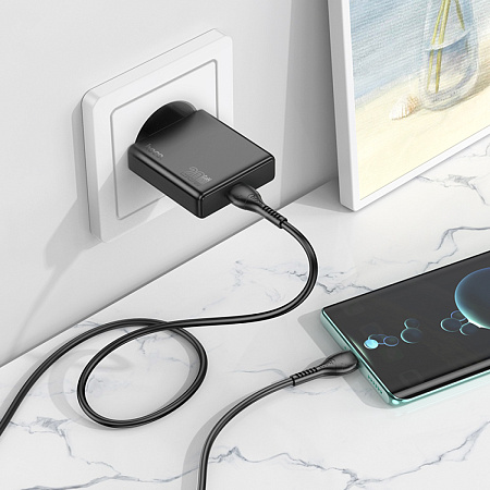 Сетевое зарядное устройство, 1 PD 20W (N37), HOCO, черный