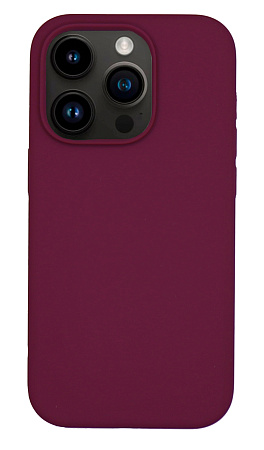 Чехол-накладка для iPhone 14 Pro, Silicon Case, без лого, винный