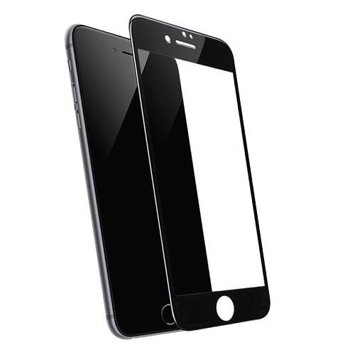 Защитное стекло на iPhone 7 Plus/8 Plus, 10D, черное, АКЦИЯ+НАКЛЕЙКА В ПОДАРОК