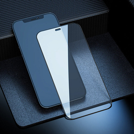 Защитное стекло на iPhone 12 mini (5.4) A19, HOCO, Shatterproof ultra-fine edge full screen HD tempered film, черное