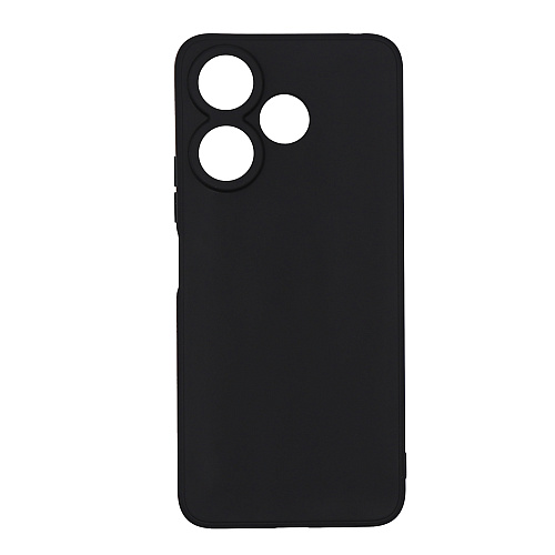 Чехол силиконовый для Xiaomi Poco M6 (4G), с микрофиброй внутри, с защитой камеры, X-CASE, черный
