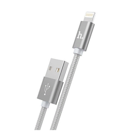 USB дата кабель Lightning, HOCO, X2, серебрянный