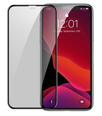 Защитное стекло на iPhone X/XS/11 Pro (5.8), Silk Screen Full Glue, Tiger Glass Privacy, черный