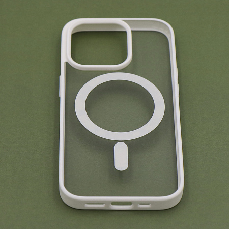 Чехол силиконовый для iPhone 13 Pro Max (6.7), Магнитный (MagSafe), X-CASE, белый