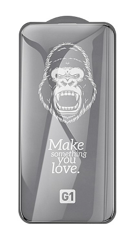 Защитное стекло для iPhone 14 Pro, G1, HOCO, Flash attach full screen glass, черное