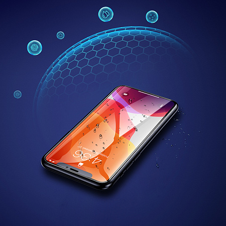 Защитное стекло на iPhone XR/11 (A777), HOCO, HD, рамка черная