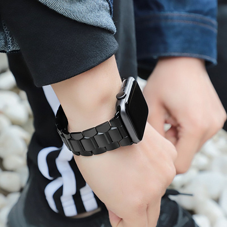 Защитное стекло на Apple Watch, HOCO, 40mm, 3D, черное