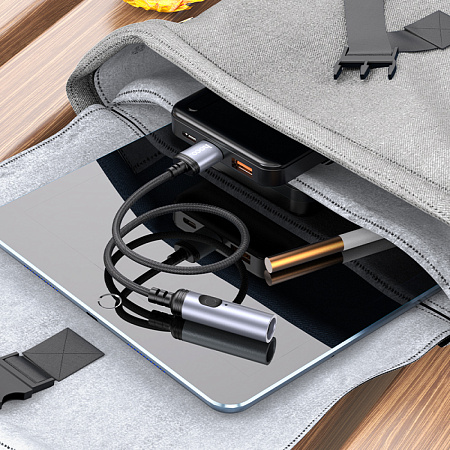 Зажигалка USB, UA30, HOCO, черный