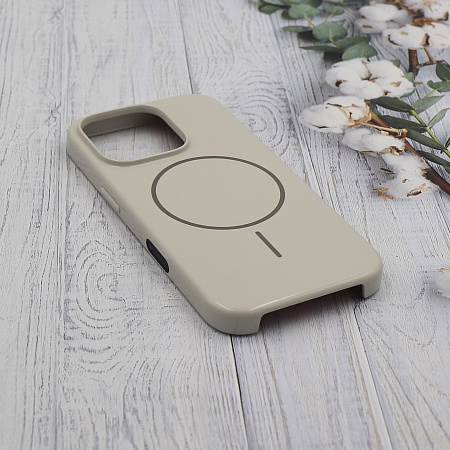 Чехол-накладка для iPhone 16 Pro, глянцевый, магнитный (MagSafe), без лого, X-CASE, белый