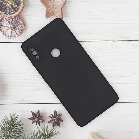 Чехол силиконовый для Xiaomi Redmi Note 5 Prо/Note 5, с микрофиброй внутри, с защитой камеры, X-CASE, черный
