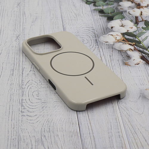 Чехол-накладка для iPhone 16 Pro, глянцевый, магнитный (MagSafe), без лого, X-CASE, белый