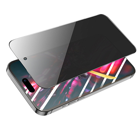 Защитное стекло для iPhone 15 Pro Max, A34 Plus, HOCO, Антишпионское стекло, черное