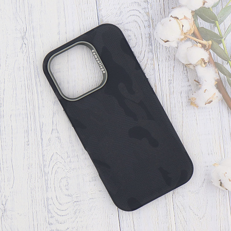 Чехол-накладка для iPhone 16 Pro Max, камуфляж, магнитный (MagSafe), без лого, X-CASE, синий