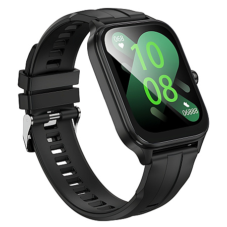 Умные часы Y27 спортивные Smart watch Hoco с поддержкой звонков, черные