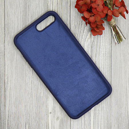 Чехол-накладка для iPhone 7 Plus/8 Plus, Silicon Case, без лого, темно-синий