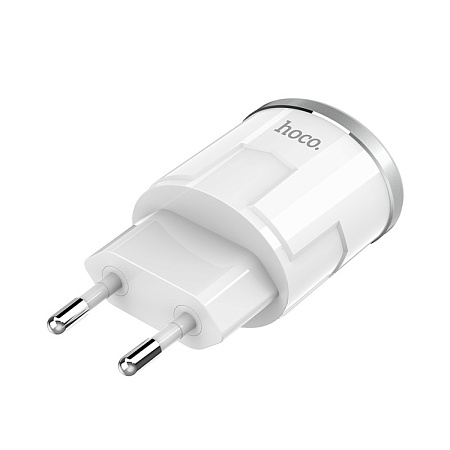 Сетевое зарядное устройство, 2 USB 2.4A (C38A), HOCO, белый