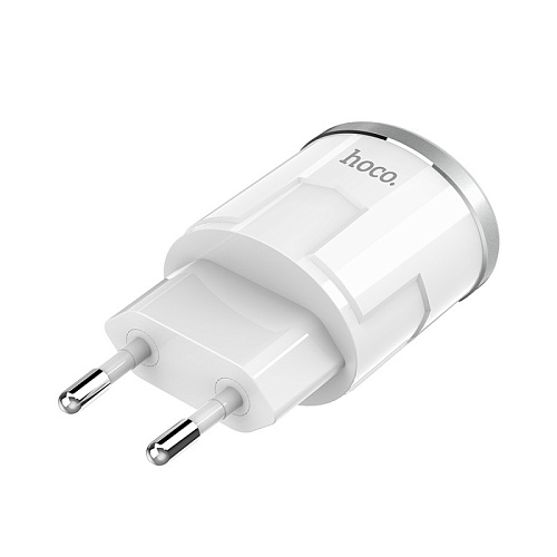 Сетевое зарядное устройство, 2 USB 2.4A (C38A), HOCO, белый