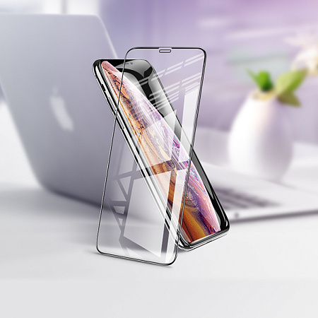 Защитное стекло на iPhone XS Max/11 Pro Max (G8), HOCO, 3D Full screen fine edge anti-fall tempered glass, черное