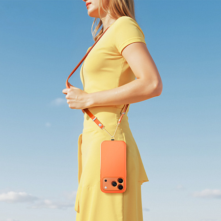 Шнурок для телефона универсальный, GH11, Hoco, стильный, цвет светло серый