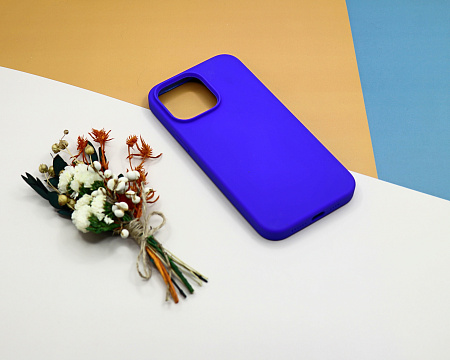 Чехол - накладка для iPhone 13 Pro Max, Silicon Case, без лого, пурпурно-синий