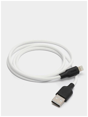 USB дата кабель Lightning, HOCO, X21 Plus, силиконовый, черно-белый