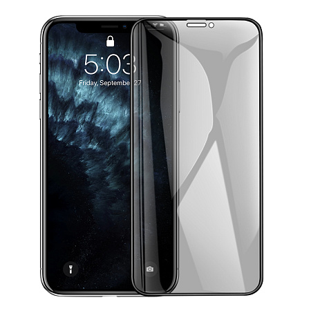 Защитное стекло на iPhone XS Max/11 Pro Max (G11), HOCO, Full screen HD privacy protection tempered glass, черное