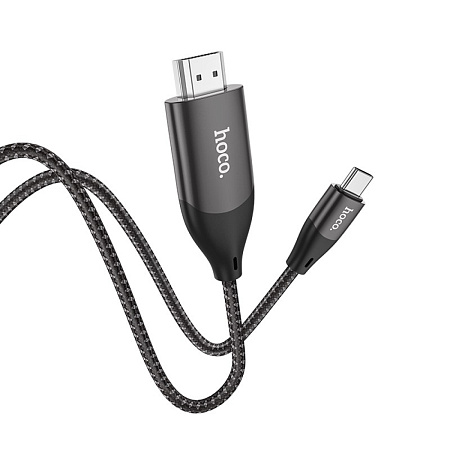 HDMI кабель на Type-C, UA16, HOCO, 2м, metal gray
