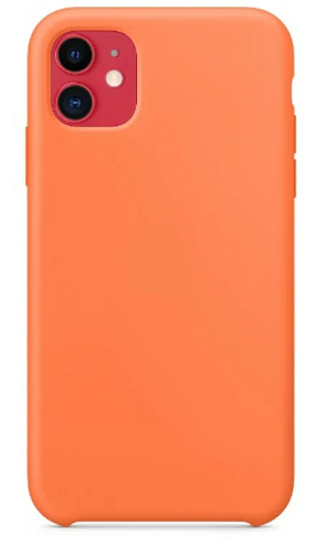 Чехол - накладка для iPhone 11, Silicon Case, оранжевый