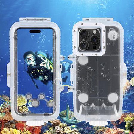Чехол для дайвинга для IPhone 16 Pro Max, 40 м погружение, вакуумный, PULUZ