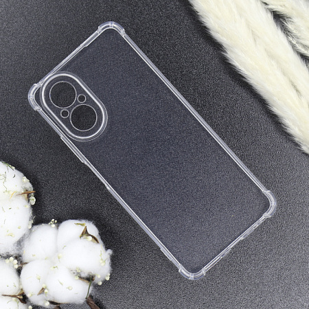 Чехол силиконовый для Realme C67 (4G), усиленные края, с защитой камеры, прозрачный