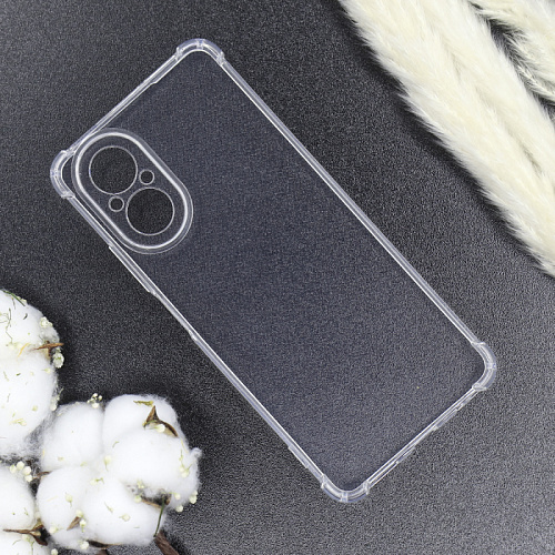 Чехол силиконовый для Realme C67 (4G), усиленные края, с защитой камеры, прозрачный