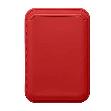 Чехол для карт (MagSafe), без лого, силиконовый, X-CASE, красный