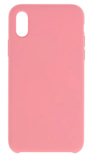 Чехол-накладка для iPhone XS Mas, Silicon Case, бледно-розовый