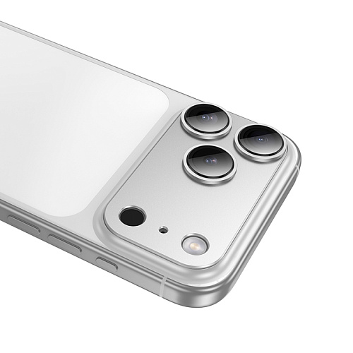 Защитное стекло для iPhone 17 Pro Max, V16, HOCO, на заднюю камеру, алюминий, серебряный