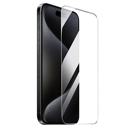 Защитное стекло на iPhone 16 Pro, носорог, черное, X-CASE