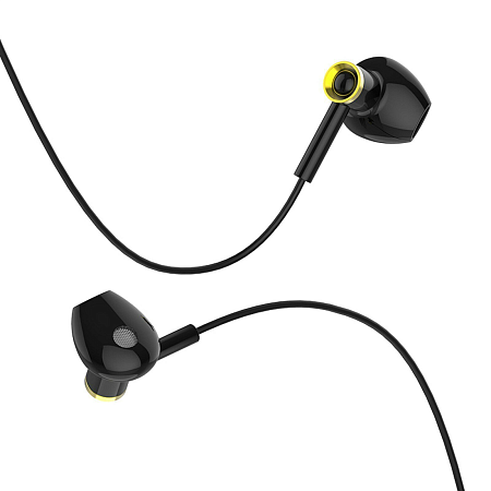 Проводные наушники M47 Canorous wire control earphones with microphone, черные