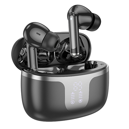 Беспроводные наушники EQ10 Plus, HOCO, вакуумные, c шумоподавлением, черный