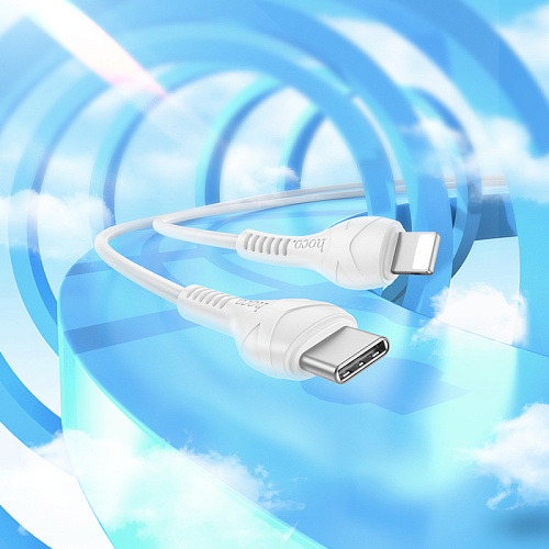 Кабель Lightning to Type-C (PD), HOCO, X37, 1м, белый