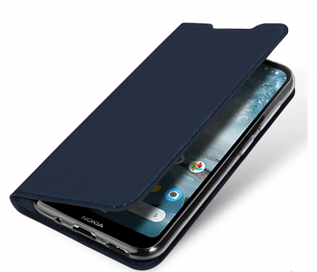 Чехол-книжка для Nokia 2.4, DU DU, боковой, синий
