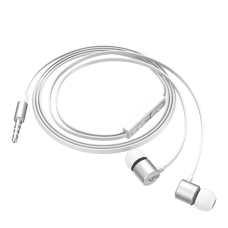 Проводные наушники M63 Ancient sound earphones with mic, HOCO, белые