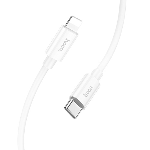 Кабель Lightning to Type-C (PD), HOCO, X87, 1м, силиконовый, белый