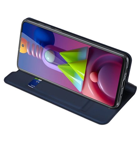 Чехол-книжка для Samsung Galaxy M51, DU DU, боковой, синий