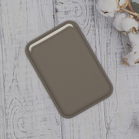 Чехол для карт (MagSafe), без лого, силиконовый, X-CASE, серый