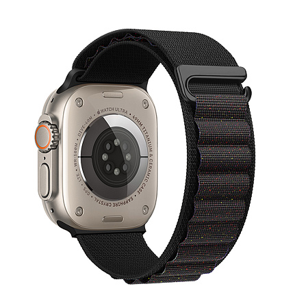 Ремешок на руку для Apple Watch 38/40/41/42 мм, HOCO, WA20, нейлоновый, звездный черный (starlight black dot)